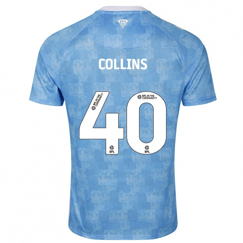 Danxen Criança Camisola Brad Collins #40 Azul Celeste Branco Principal 2025/26 Camisa Brasil