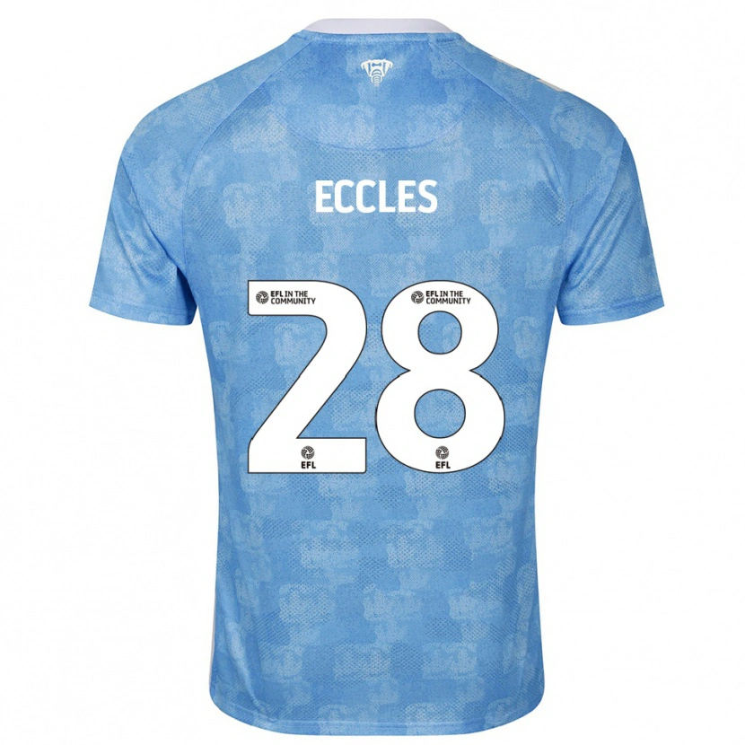 Danxen Criança Camisola Josh Eccles #28 Azul Celeste Branco Principal 2025/26 Camisa Brasil