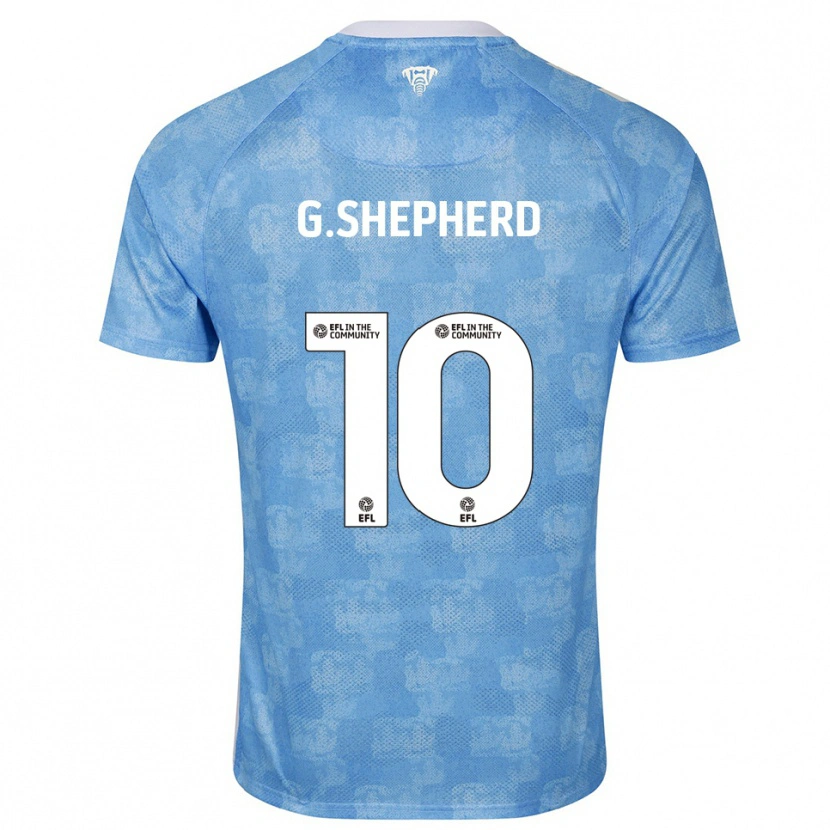Danxen Criança Camisola George Shepherd #10 Azul Celeste Branco Principal 2025/26 Camisa Brasil