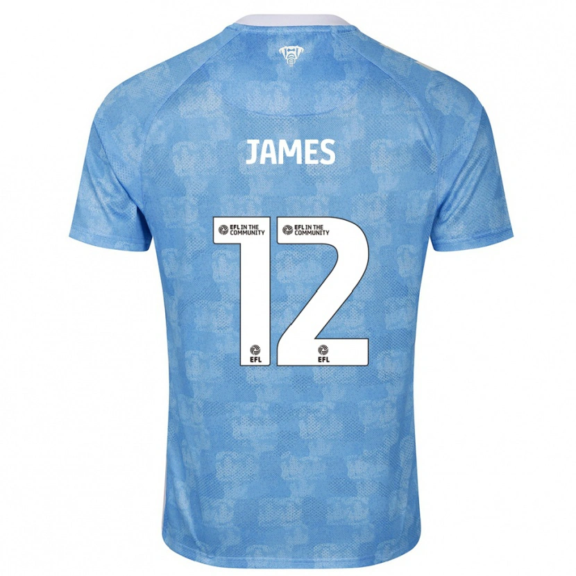 Danxen Criança Camisola Jack James #12 Azul Celeste Branco Principal 2025/26 Camisa Brasil