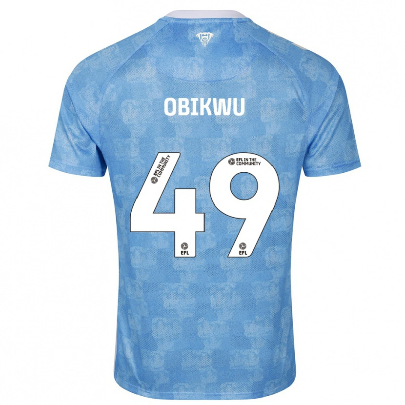 Danxen Criança Camisola Justin Obikwu #49 Azul Celeste Branco Principal 2025/26 Camisa Brasil