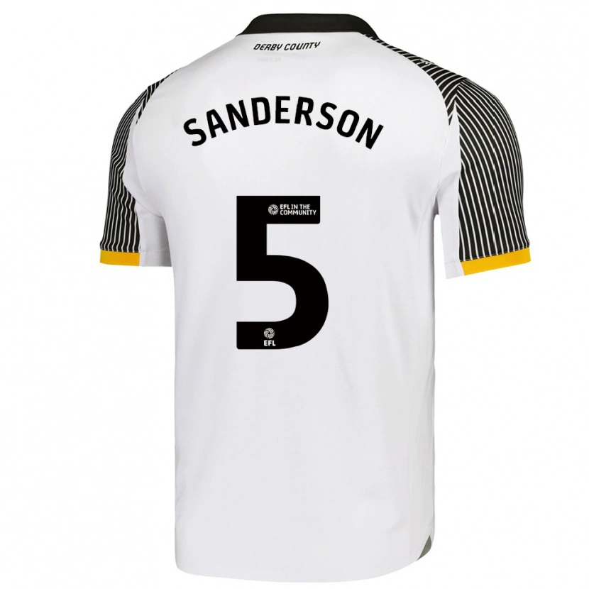 Danxen Criança Camisola Dion Sanderson #5 Branco Preto Principal 2025/26 Camisa Brasil