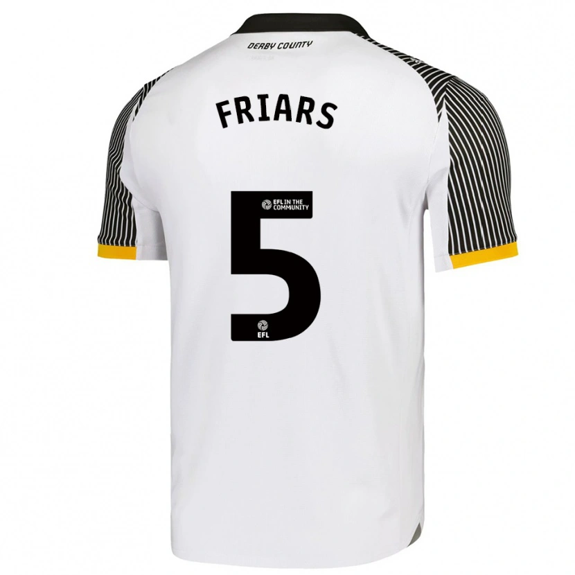 Danxen Criança Camisola Alfie Friars #5 Branco Preto Principal 2025/26 Camisa Brasil