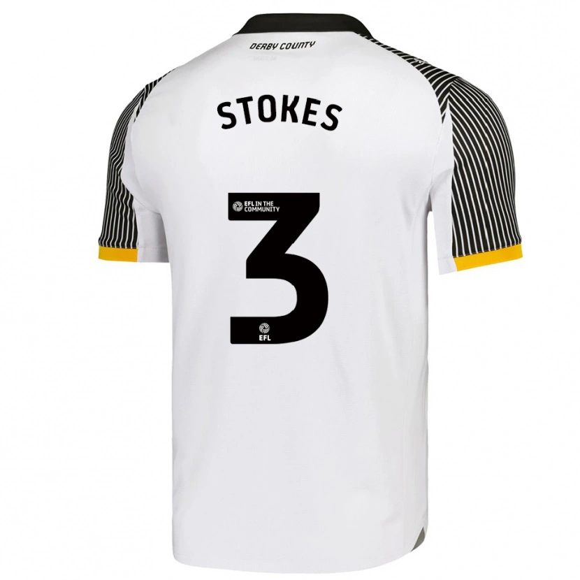 Danxen Criança Camisola George Stokes #3 Branco Preto Principal 2025/26 Camisa Brasil