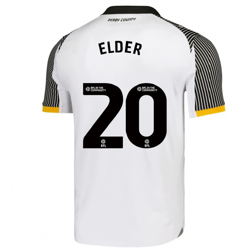 Danxen Criança Camisola Callum Elder #20 Branco Preto Principal 2025/26 Camisa Brasil
