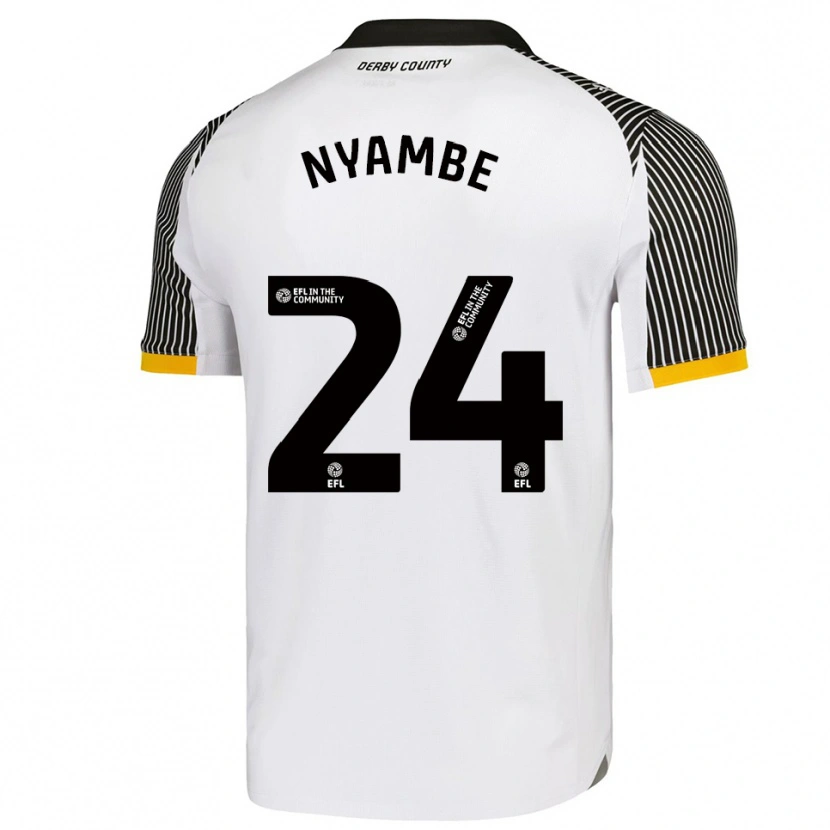 Danxen Criança Camisola Ryan Nyambe #24 Branco Preto Principal 2025/26 Camisa Brasil