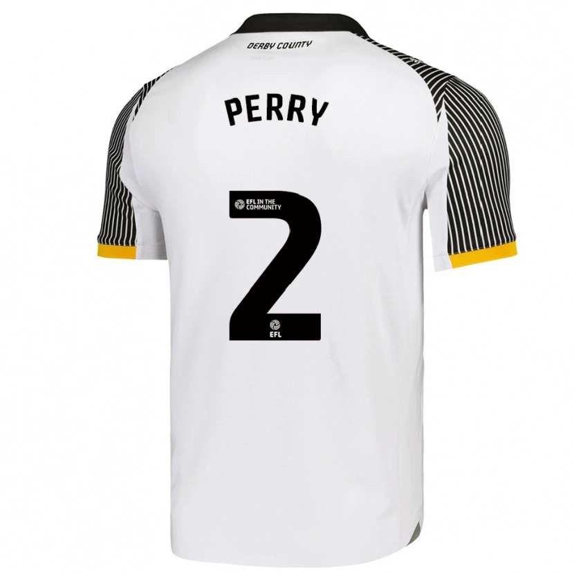 Danxen Criança Camisola Jack Perry #2 Branco Preto Principal 2025/26 Camisa Brasil