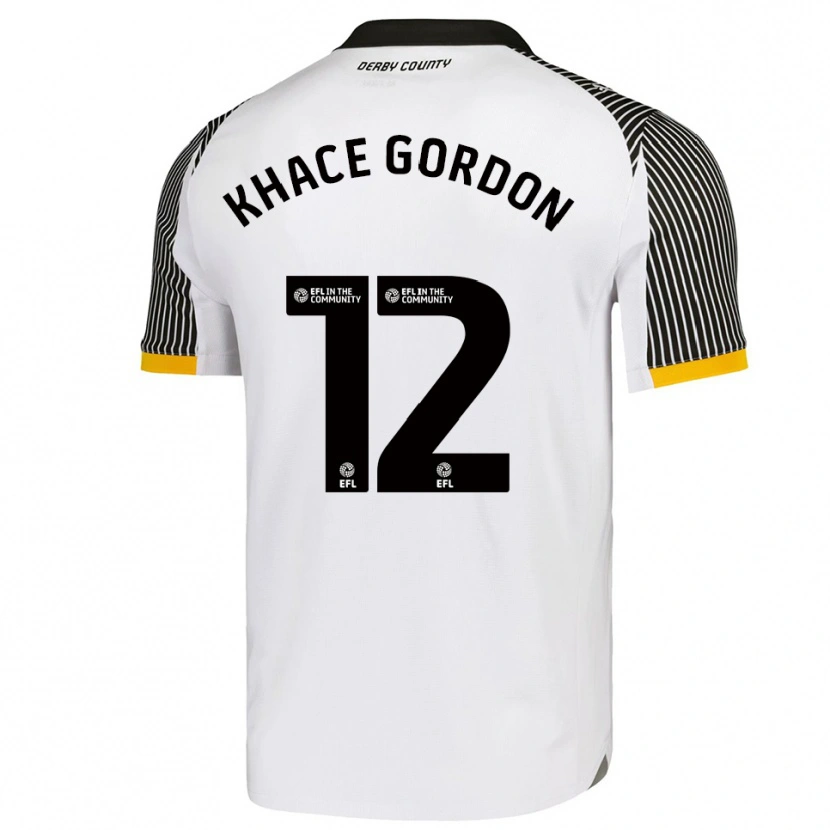 Danxen Criança Camisola Khace Gordon #12 Branco Preto Principal 2025/26 Camisa Brasil