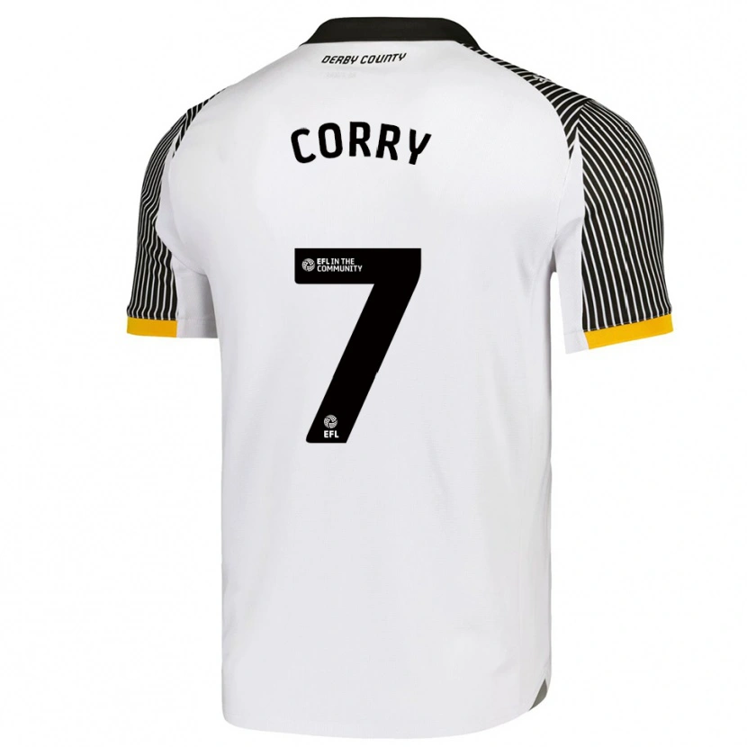 Danxen Criança Camisola Sean Corry #7 Branco Preto Principal 2025/26 Camisa Brasil