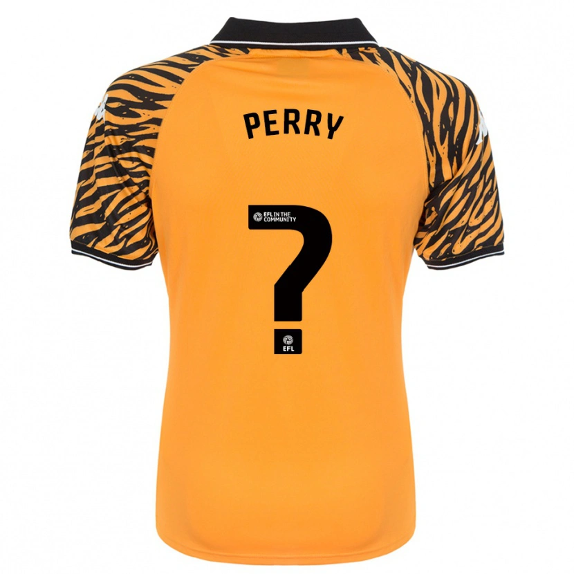 Danxen Criança Camisola Alfie Perry #0 Laranja Preto Principal 2025/26 Camisa Brasil