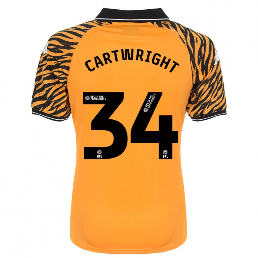 Danxen Criança Camisola Harvey Cartwright #34 Laranja Preto Principal 2025/26 Camisa Brasil