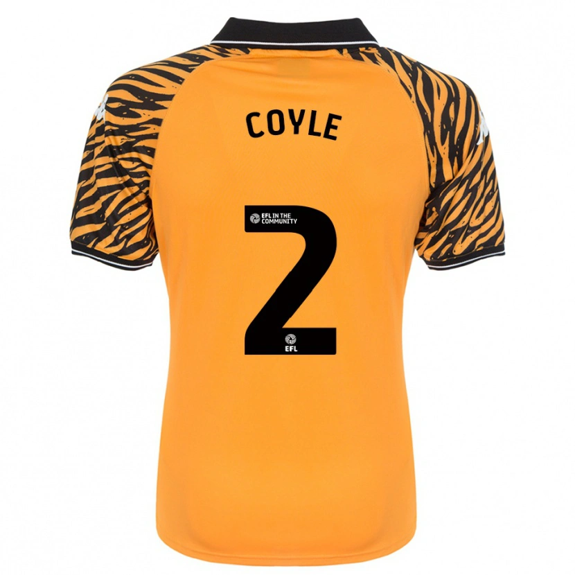 Danxen Criança Camisola Lewie Coyle #2 Laranja Preto Principal 2025/26 Camisa Brasil