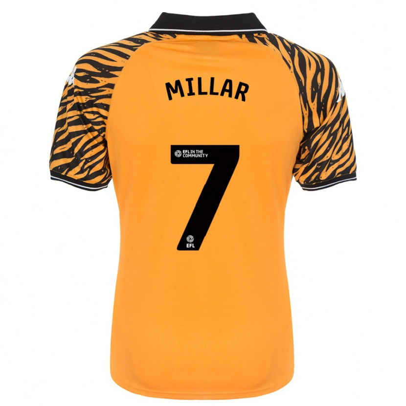 Danxen Criança Camisola Liam Millar #7 Laranja Preto Principal 2025/26 Camisa Brasil