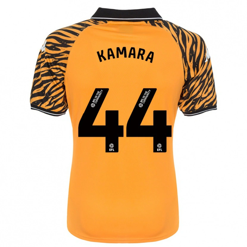 Danxen Criança Camisola Abu Kamara #44 Laranja Preto Principal 2025/26 Camisa Brasil