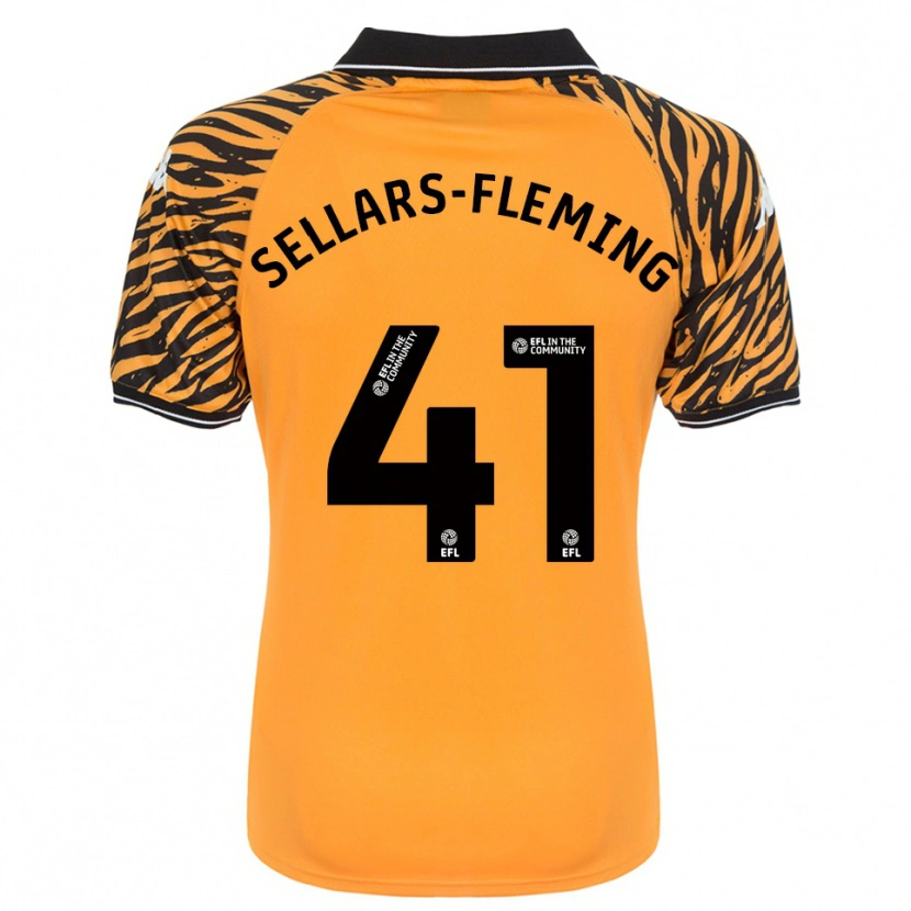 Danxen Criança Camisola Tyrell Sellars-Fleming #41 Laranja Preto Principal 2025/26 Camisa Brasil