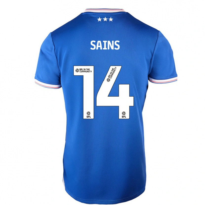 Danxen Criança Camisola Bobby Sains #14 Azul Branco Principal 2025/26 Camisa Brasil