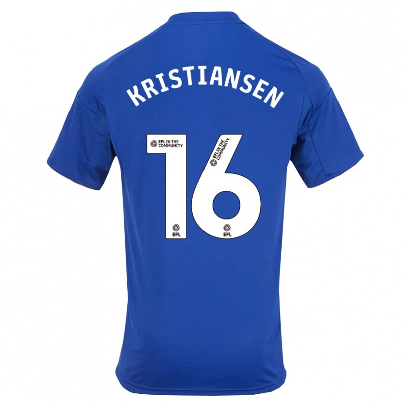 Danxen Criança Camisola Victor Kristiansen #16 Azul Dourado Principal 2025/26 Camisa Brasil