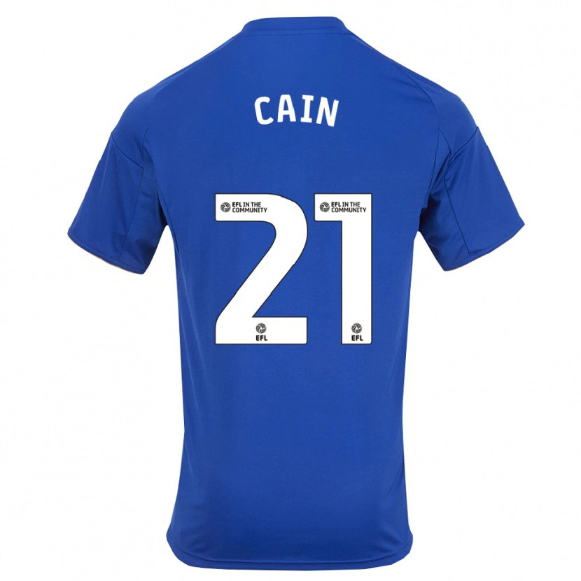 Danxen Criança Camisola Hannah Cain #21 Azul Dourado Principal 2025/26 Camisa Brasil
