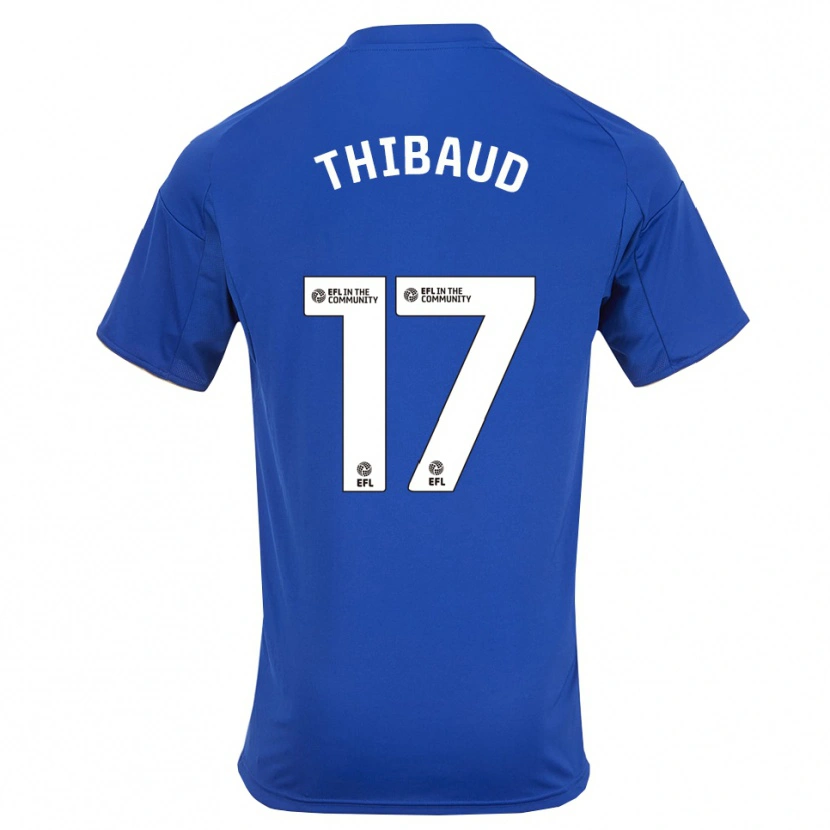 Danxen Criança Camisola Julie Thibaud #17 Azul Dourado Principal 2025/26 Camisa Brasil