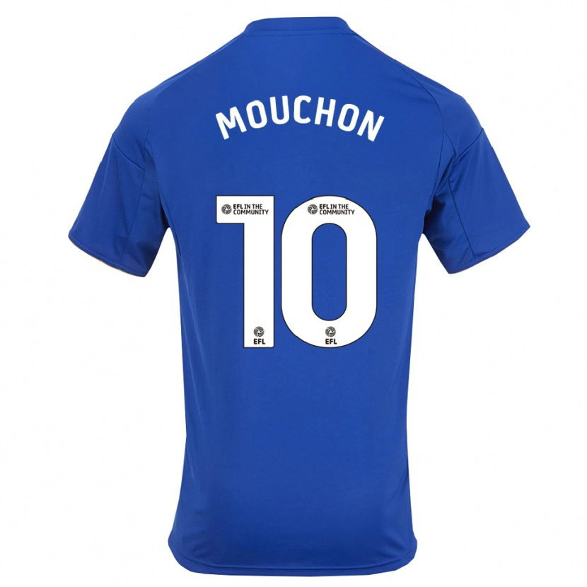 Danxen Criança Camisola Noémie Mouchon #10 Azul Dourado Principal 2025/26 Camisa Brasil