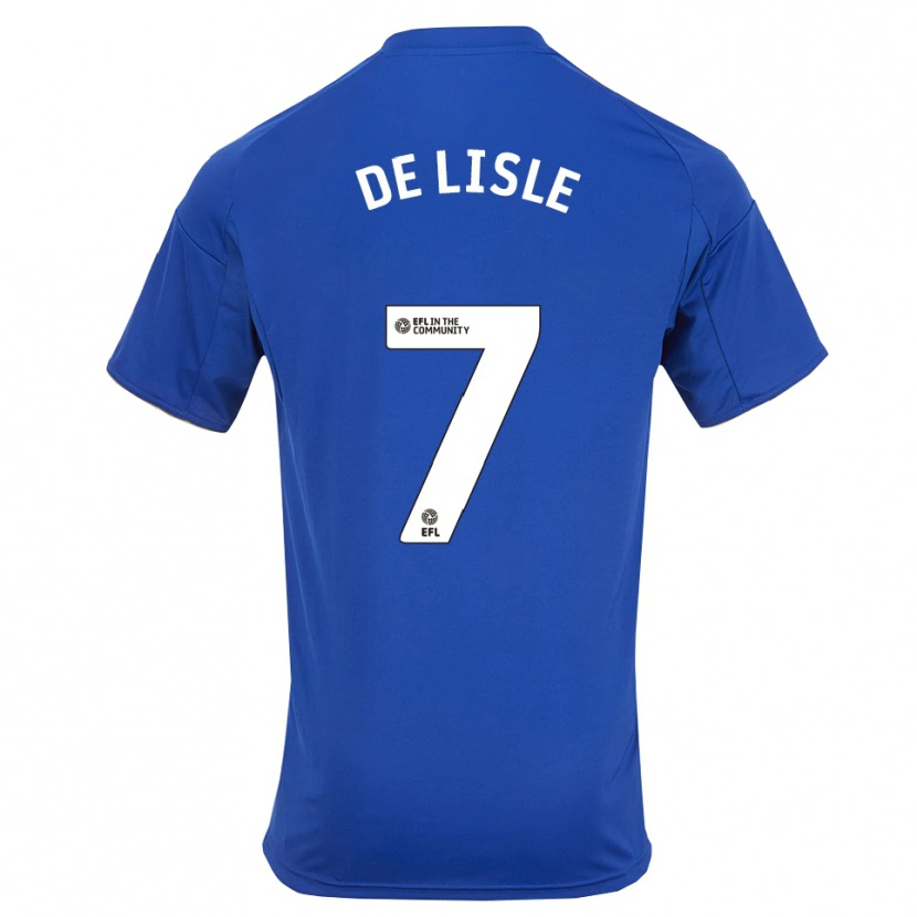 Danxen Criança Camisola Hugo De Lisle #7 Azul Dourado Principal 2025/26 Camisa Brasil
