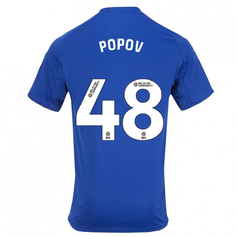 Danxen Criança Camisola Chris Popov #48 Azul Dourado Principal 2025/26 Camisa Brasil