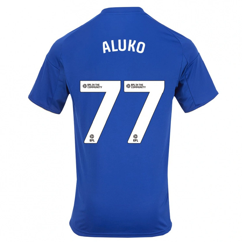 Danxen Criança Camisola Olabade Aluko #77 Azul Dourado Principal 2025/26 Camisa Brasil