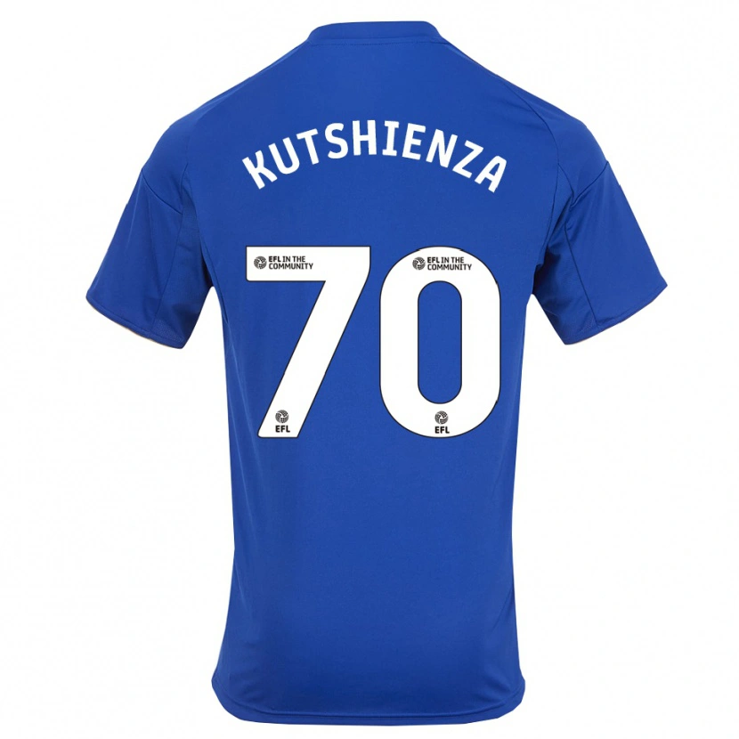 Danxen Criança Camisola Jesper Kutshienza #70 Azul Dourado Principal 2025/26 Camisa Brasil