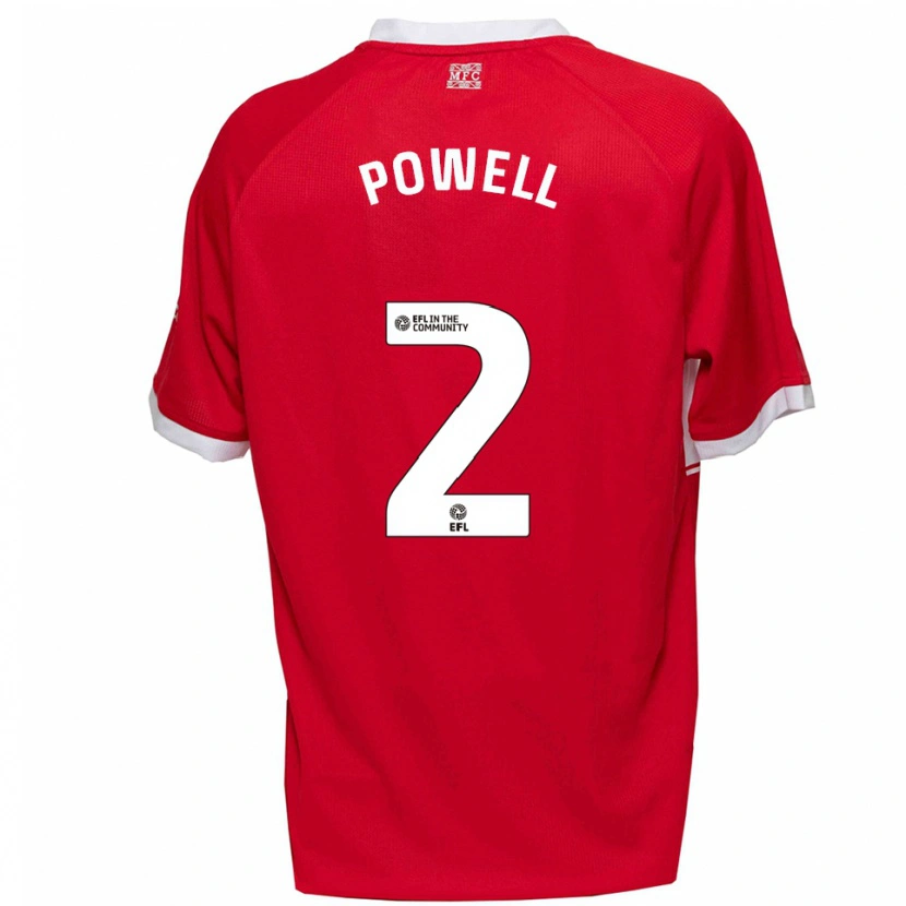 Danxen Criança Camisola Rio Patterson-Powell #2 Vermelho Branco Principal 2025/26 Camisa Brasil