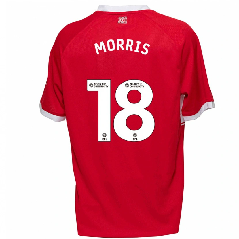 Danxen Criança Camisola Aidan Morris #18 Vermelho Branco Principal 2025/26 Camisa Brasil