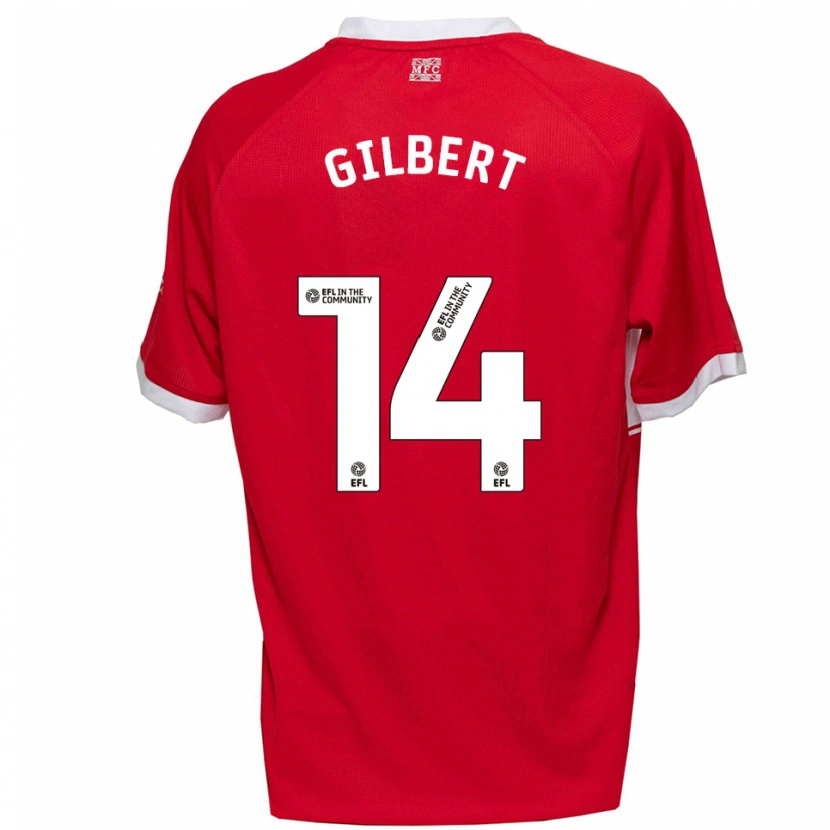 Danxen Criança Camisola Alex Gilbert #14 Vermelho Branco Principal 2025/26 Camisa Brasil