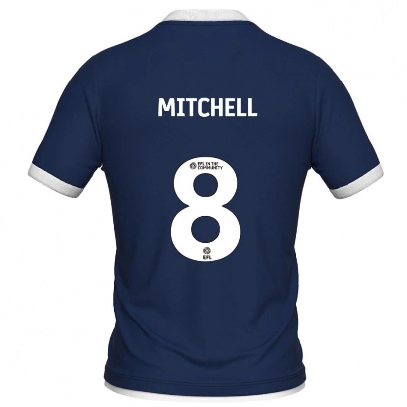 Danxen Criança Camisola Billy Mitchell #8 Azul Marinho Branco Principal 2025/26 Camisa Brasil