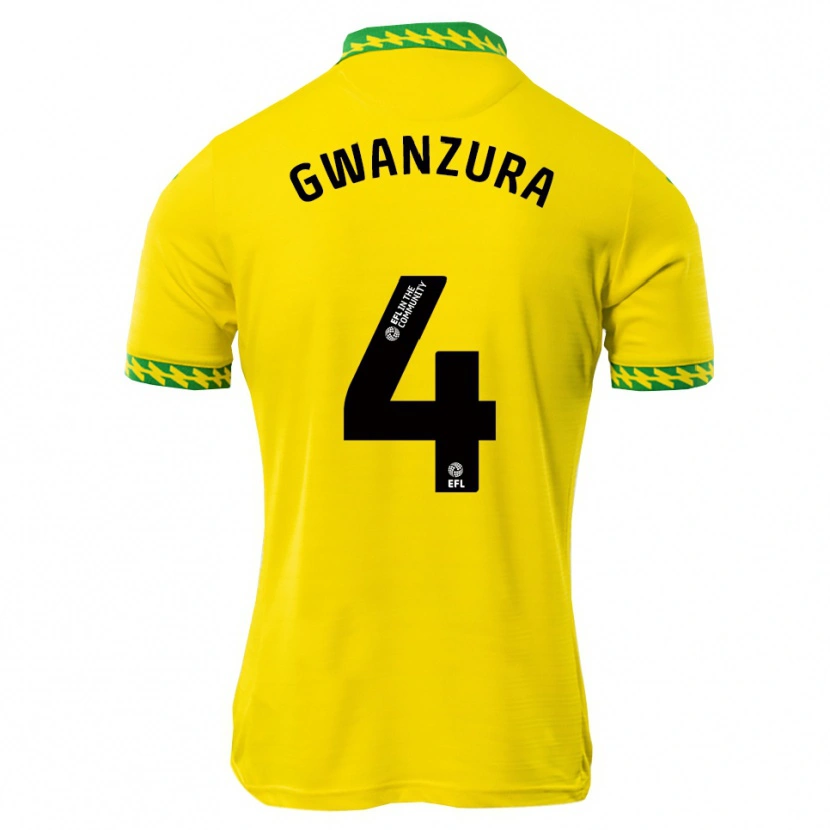 Danxen Criança Camisola Takudzwa Gwanzura #4 Branco Verde Principal 2025/26 Camisa Brasil