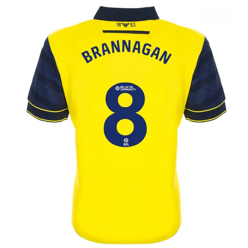 Danxen Criança Camisola Cameron Brannagan #8 Amarelo Azul Marinho Principal 2025/26 Camisa Brasil