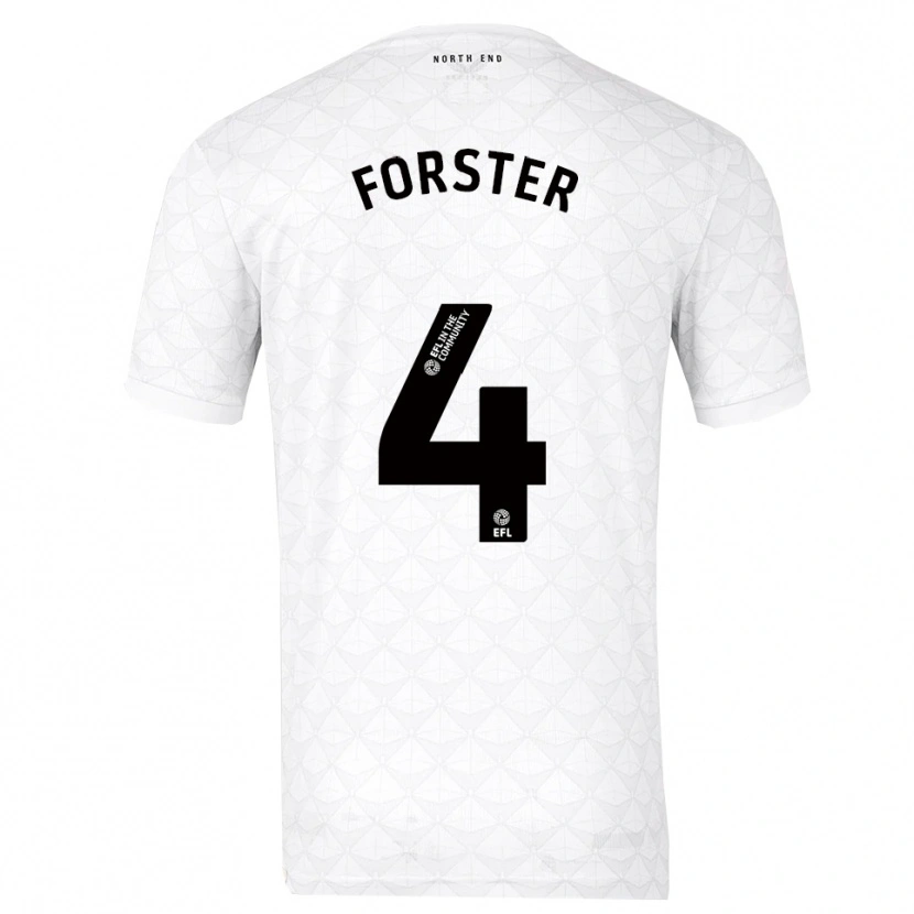Danxen Criança Camisola Hannah Forster #4 Branco Vermelho Principal 2025/26 Camisa Brasil
