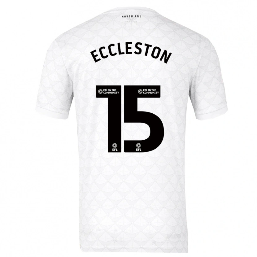 Danxen Criança Camisola Ethan Eccleston #15 Branco Vermelho Principal 2025/26 Camisa Brasil