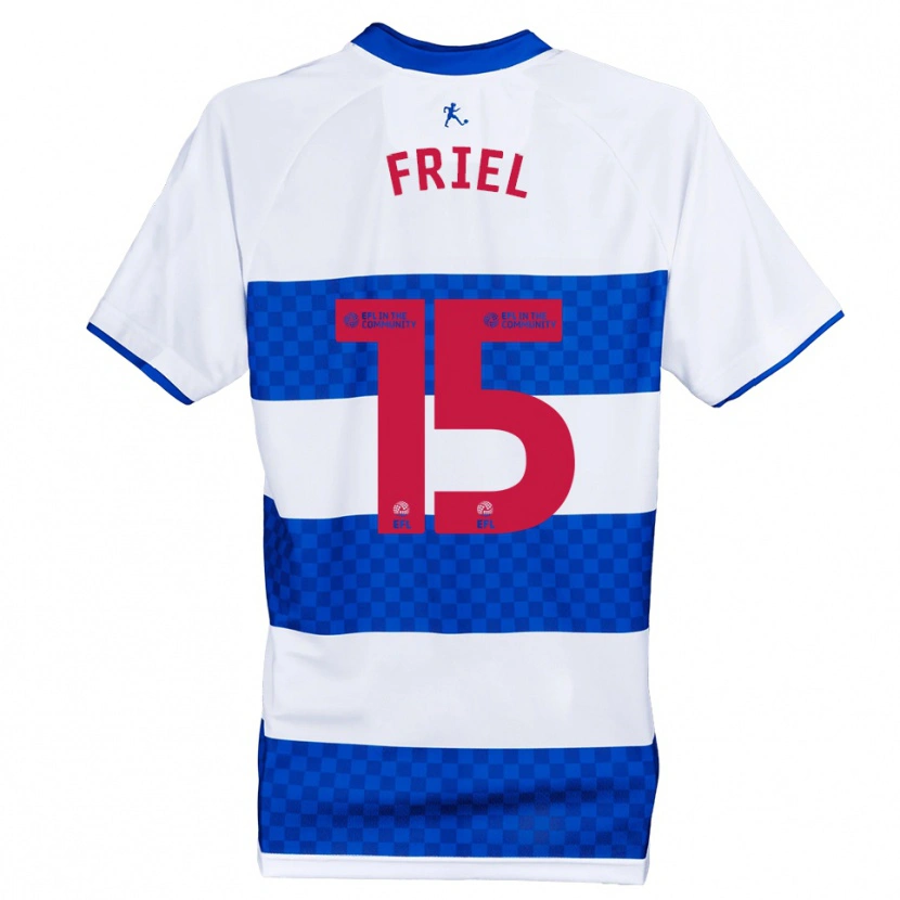 Danxen Criança Camisola Rocco Friel #15 Azul Branco Principal 2025/26 Camisa Brasil
