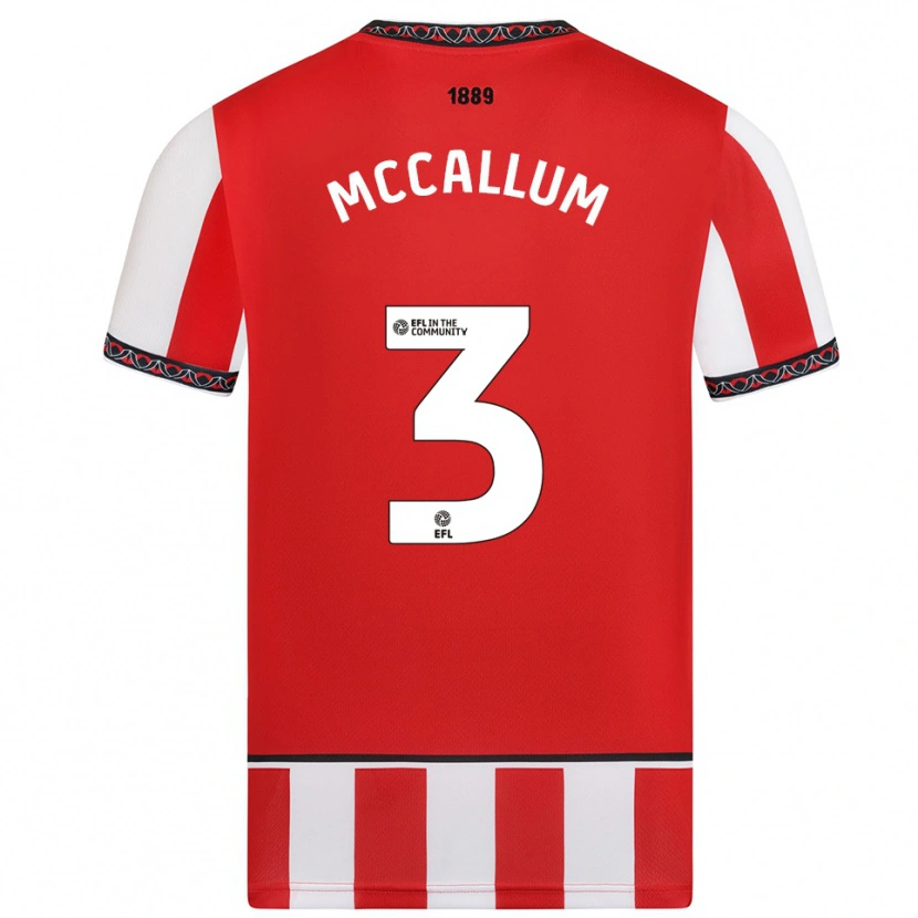 Danxen Criança Camisola Sam Mccallum #3 Vermelho Branco Principal 2025/26 Camisa Brasil