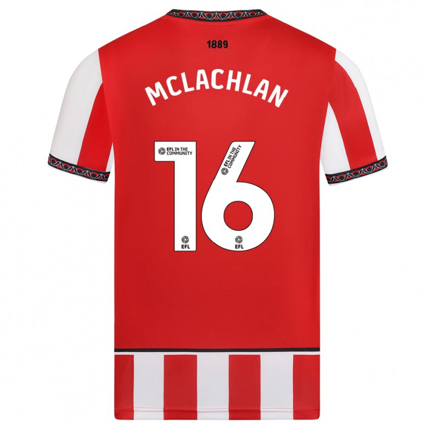 Danxen Criança Camisola Riley Mclachlan #16 Vermelho Branco Principal 2025/26 Camisa Brasil
