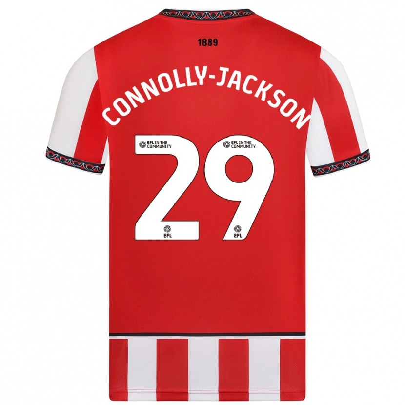 Danxen Criança Camisola Fallon Connolly-Jackson #29 Vermelho Branco Principal 2025/26 Camisa Brasil