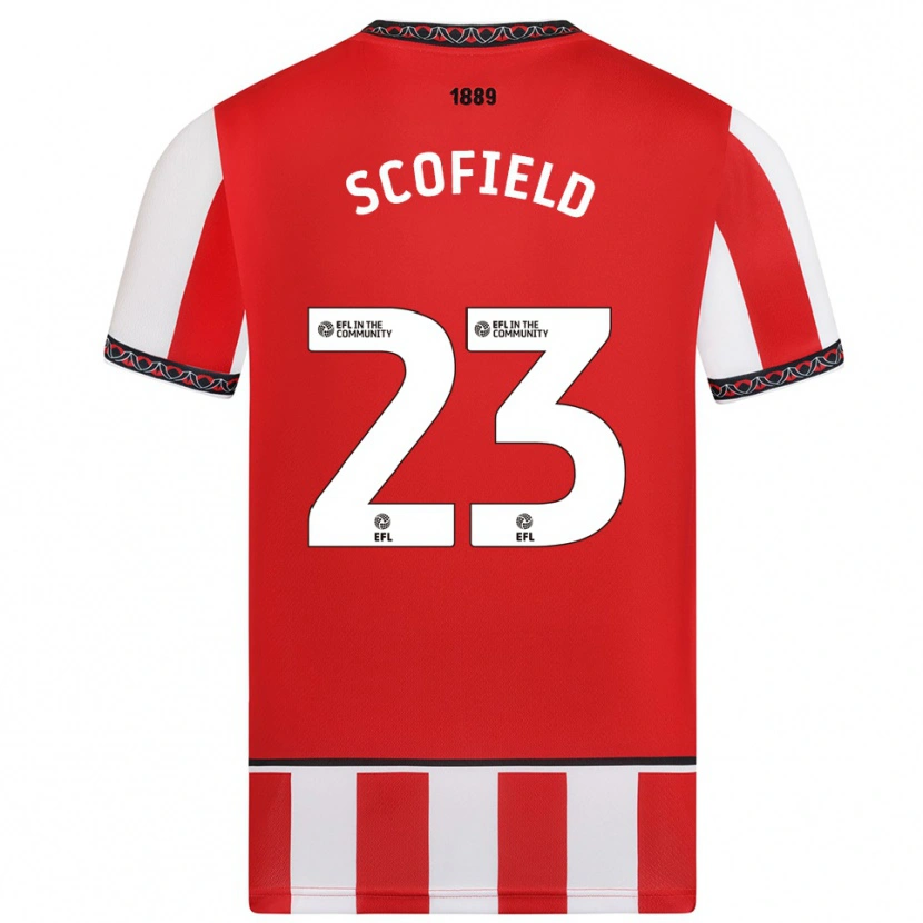 Danxen Criança Camisola Connie Scofield #23 Vermelho Branco Principal 2025/26 Camisa Brasil