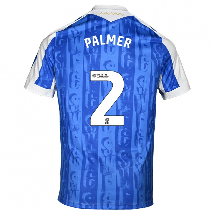 Danxen Criança Camisola Liam Palmer #2 Azul Branco Principal 2025/26 Camisa Brasil