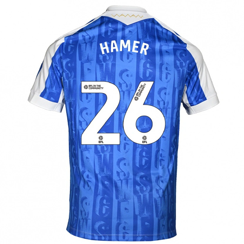 Danxen Criança Camisola Ben Hamer #26 Azul Branco Principal 2025/26 Camisa Brasil