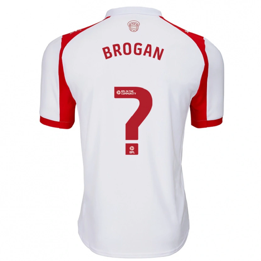 Danxen Criança Camisola Adam Brogan #0 Branco Vermelho Principal 2025/26 Camisa Brasil