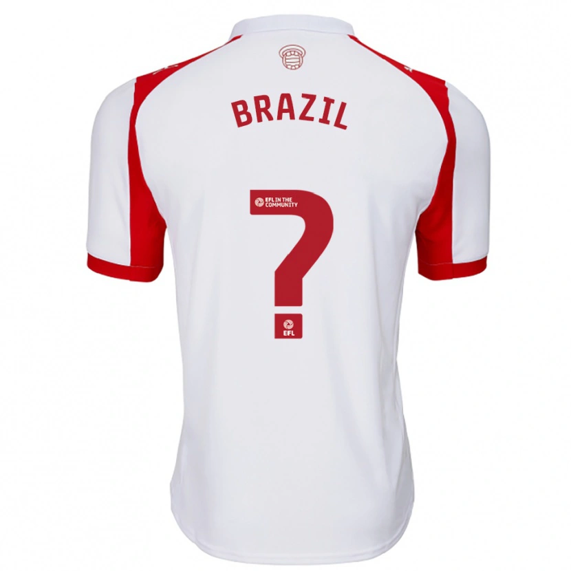 Danxen Criança Camisola Ellie Brazil #0 Branco Vermelho Principal 2025/26 Camisa Brasil