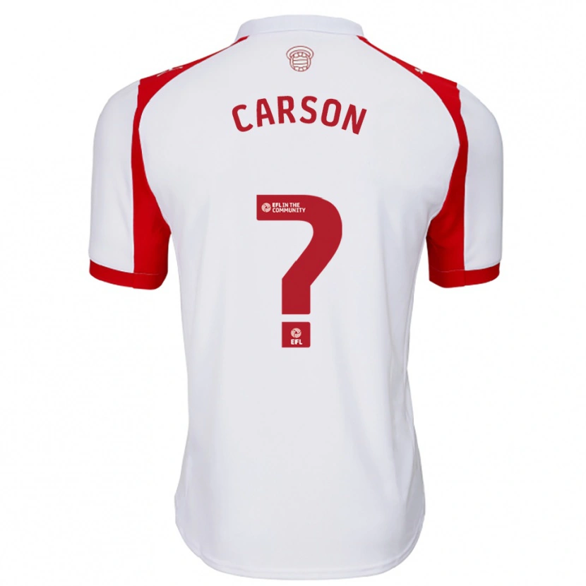 Danxen Criança Camisola Matty Carson #0 Branco Vermelho Principal 2025/26 Camisa Brasil