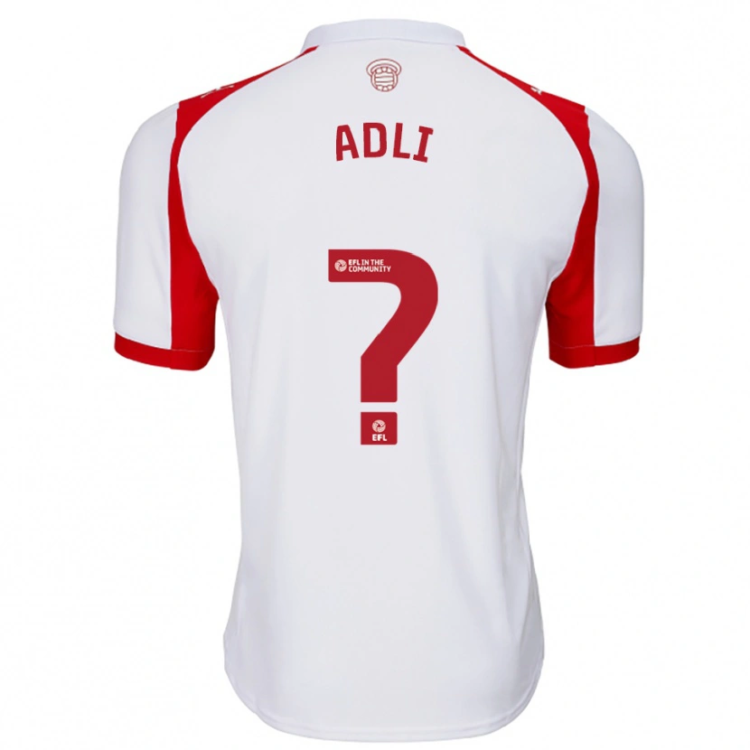 Danxen Criança Camisola Mohamed Adli #0 Branco Vermelho Principal 2025/26 Camisa Brasil