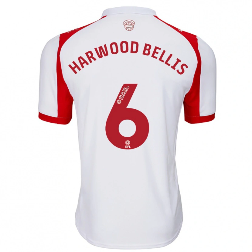 Danxen Criança Camisola Taylor Harwood-Bellis #6 Branco Vermelho Principal 2025/26 Camisa Brasil