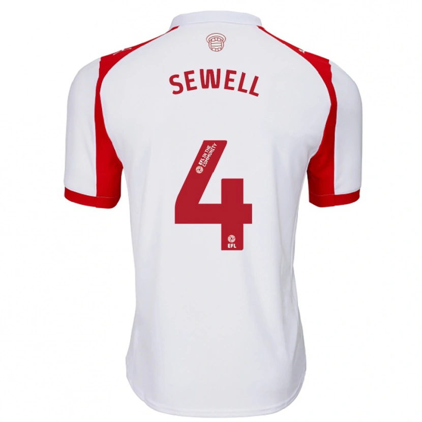 Danxen Criança Camisola Broghan Sewell #4 Branco Vermelho Principal 2025/26 Camisa Brasil