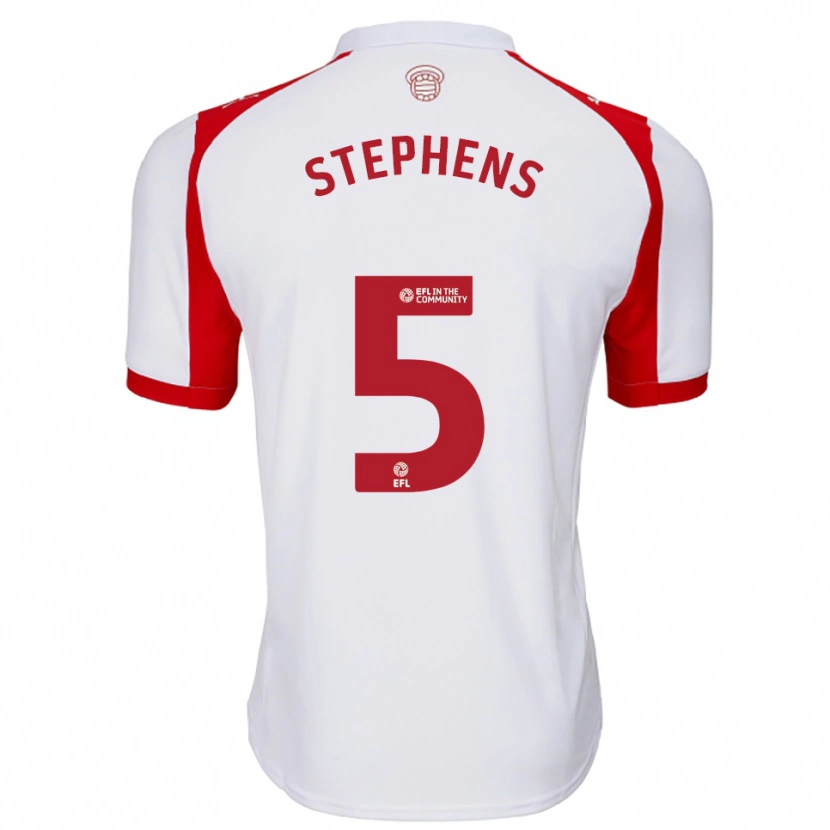 Danxen Criança Camisola Jack Stephens #5 Branco Vermelho Principal 2025/26 Camisa Brasil